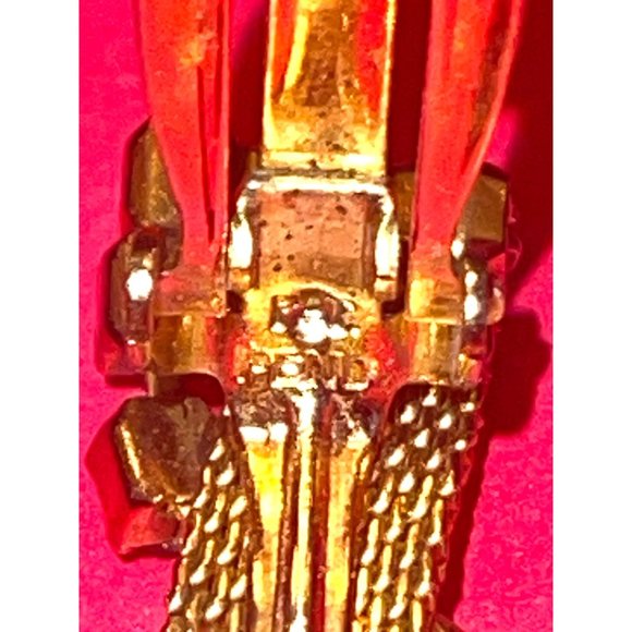 Articulating Retro Gold-tone Multi Color Rhinestone Dangle Earrings Clips - Picture 10 of 12